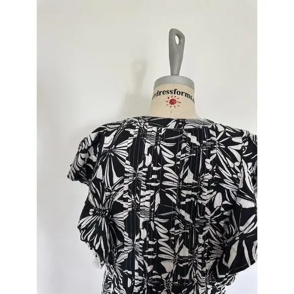 Maeve - Chic Black and White Floral Cassandra Maxi Dress, size S - Picture 9 of 12